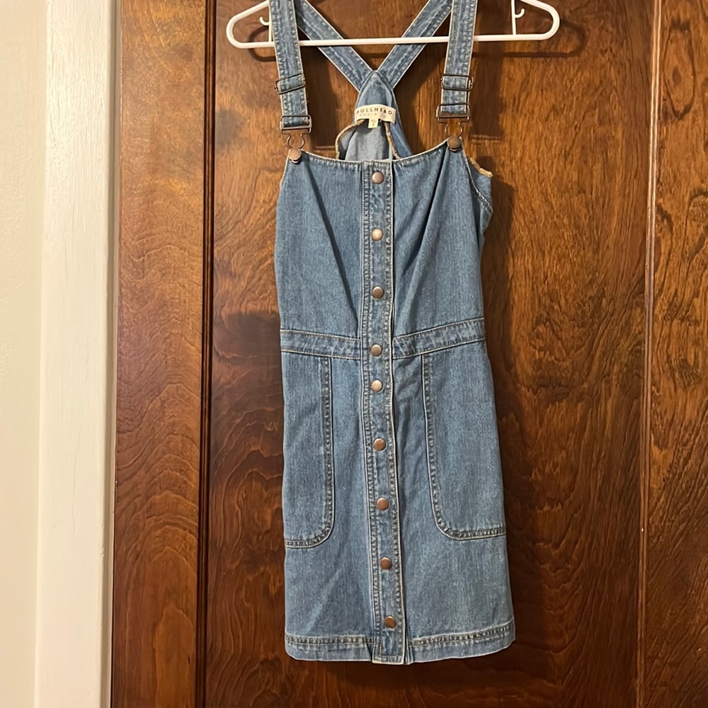 Denim snap dress